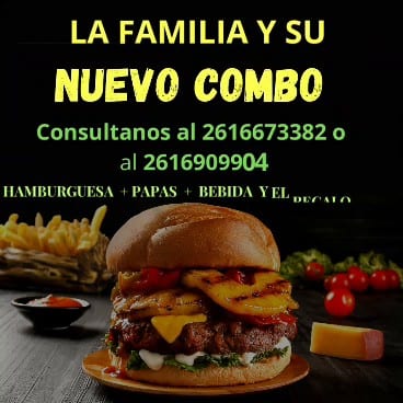 Rotisería La Familia — Combo hamburguesa, papas y bebida